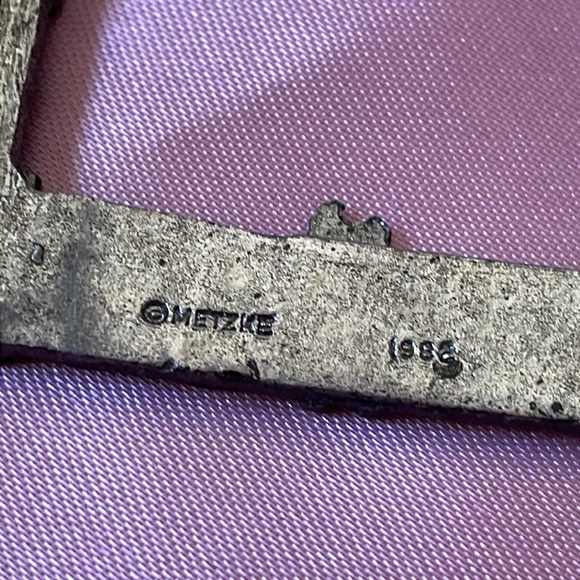 Metske pewter 1982 Dogwood flower mini picture frame - Picture 5 of 7